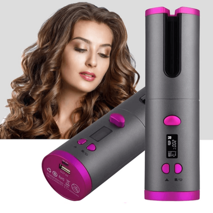 Cordless Automatic Hair Curler Rechargeable Ceramic Curling Iron