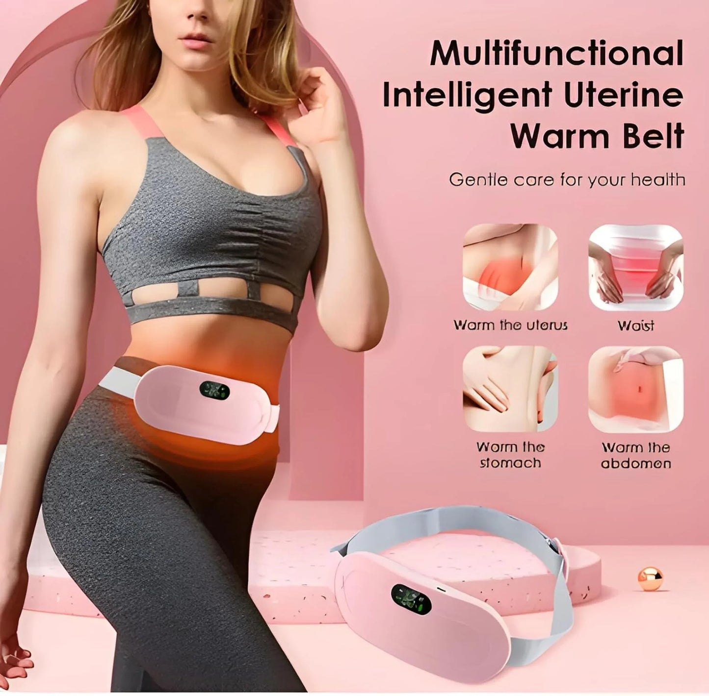 Cordless Heating Massage Belt Menstrual Comfort Support