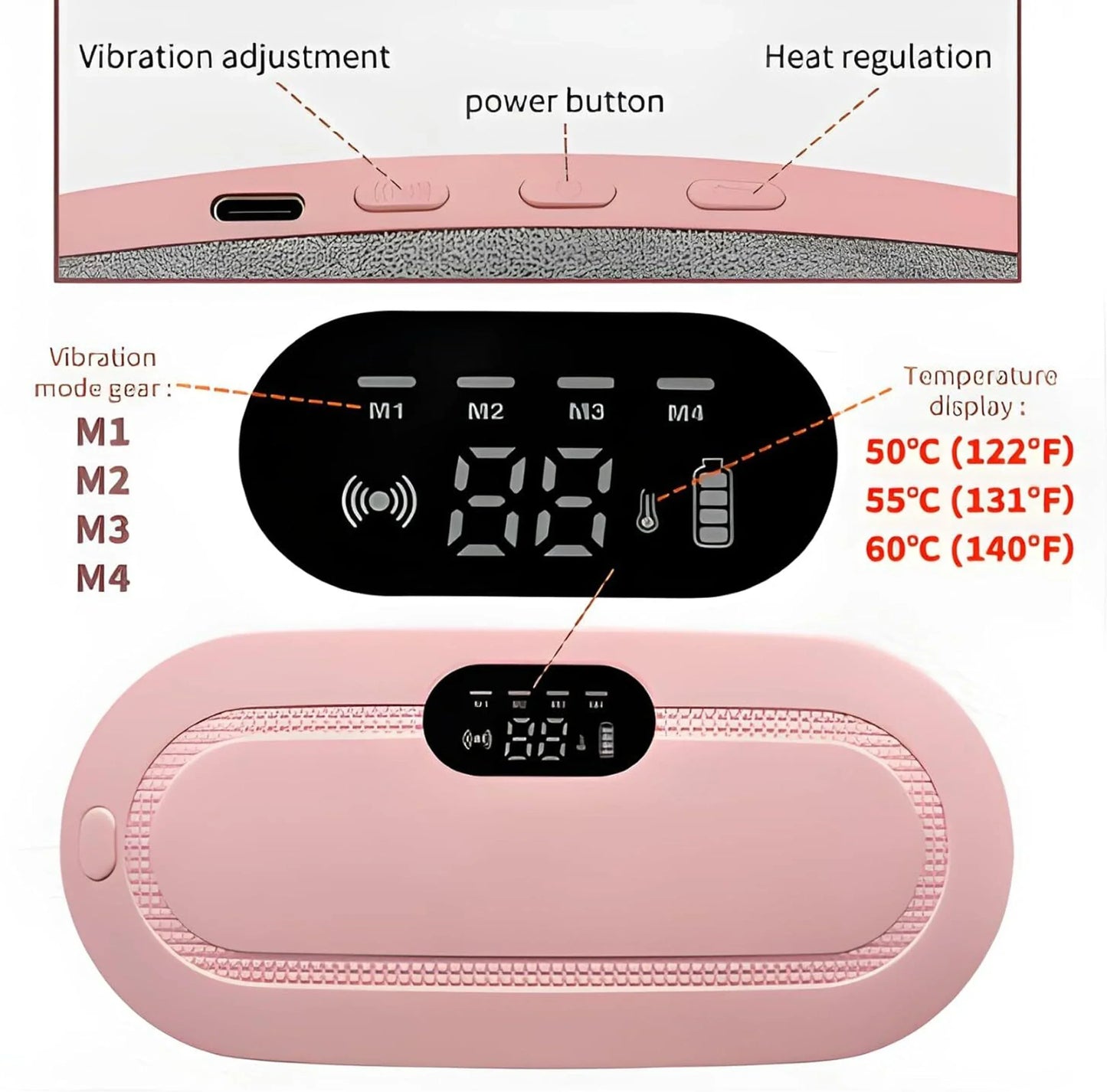 Cordless Heating Massage Belt Menstrual Comfort Support