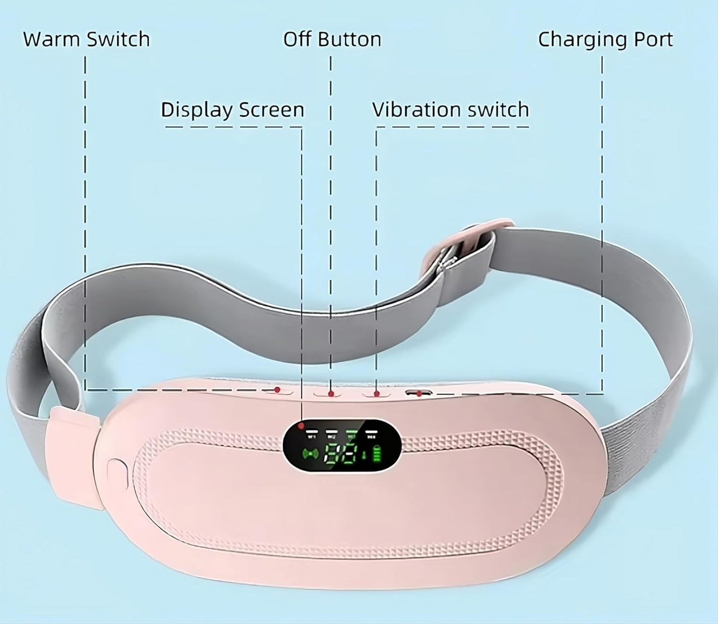 Cordless Heating Massage Belt Menstrual Comfort Support