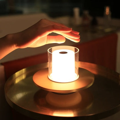 Cordless LED Candle Lamp Adjustable Brightness Table Lamp for Indoor Outdoor Ambient Lighting