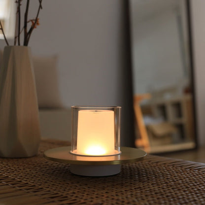Cordless LED Candle Lamp Adjustable Brightness Table Lamp for Indoor Outdoor Ambient Lighting