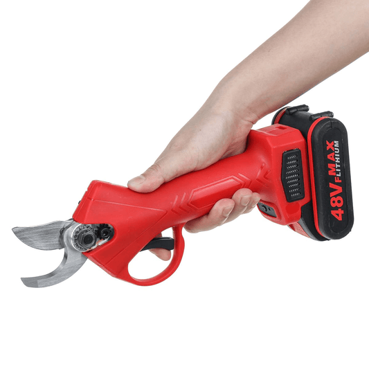 Cordless Pruning Shears with Ergonomic Design and Tungsten Steel Blade for Quiet Precision Cutting