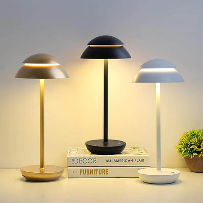 Cordless Rechargeable Table Lamp Modern Dimmable LED Bedside Lamp with 4000mAh Battery Warm Light