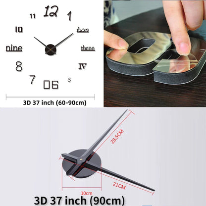 Creative Modern Wall Clock Decorative Silent Design for Home and Office