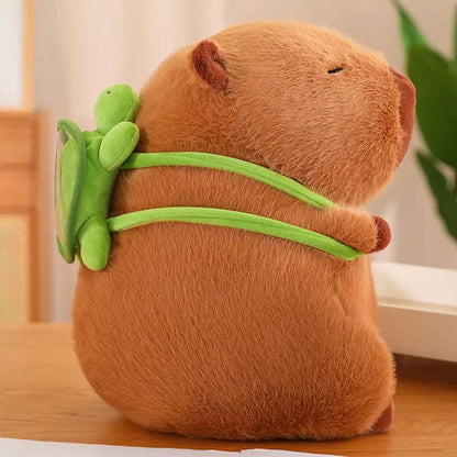 Cute Capybara Plush Toy Turtle Backpack Soft Stuffed Animal