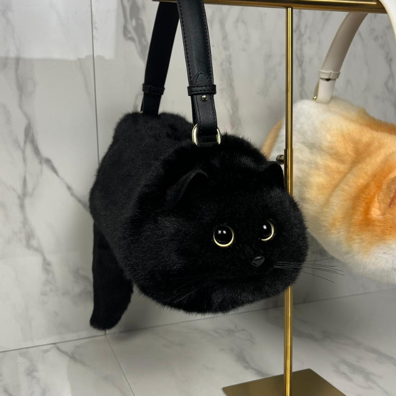 Cute Cat Handbag Large Capacity Zipper Shoulder Bag Casual Fashion Tote