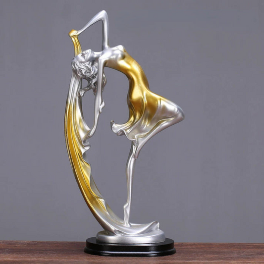 Dancing Woman Sculpture Modern Abstract Ballet Figurine Artistic Home Office Decor