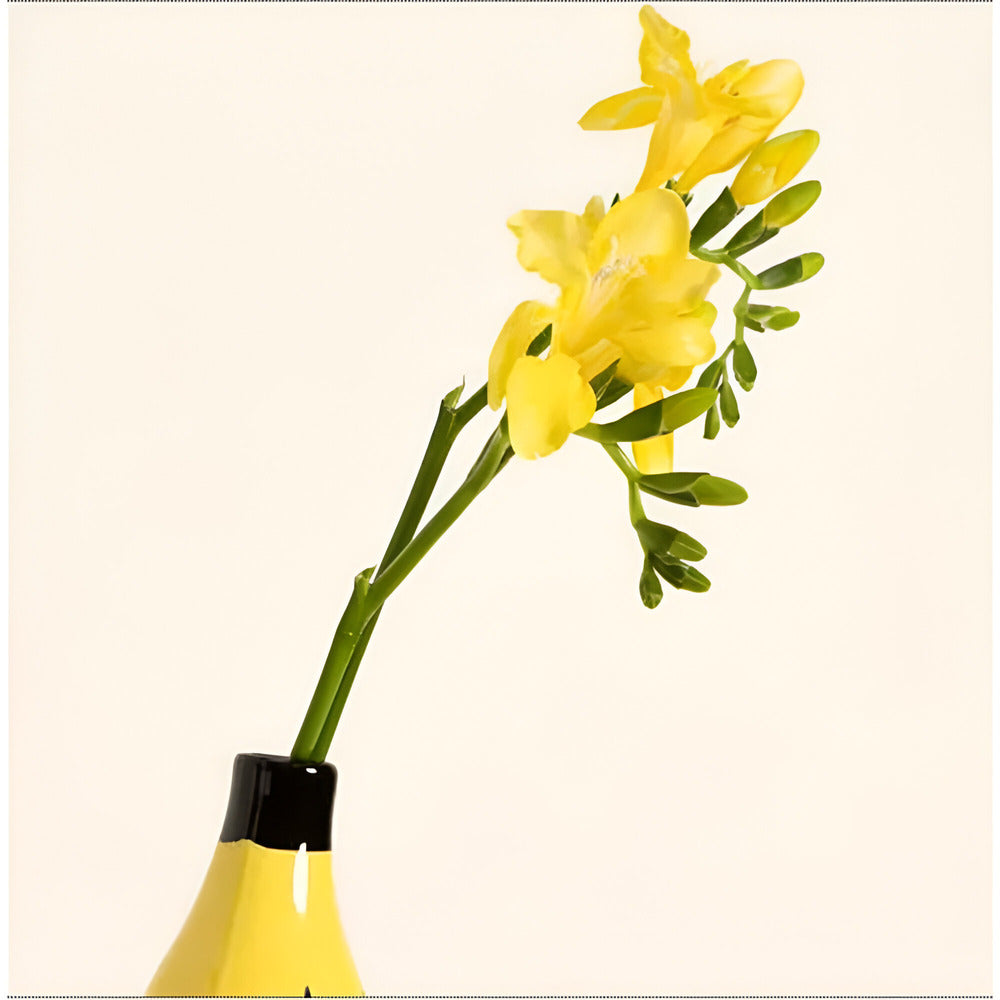 Decorative Banana Shaped Vase Curved Sculptural Silhouette