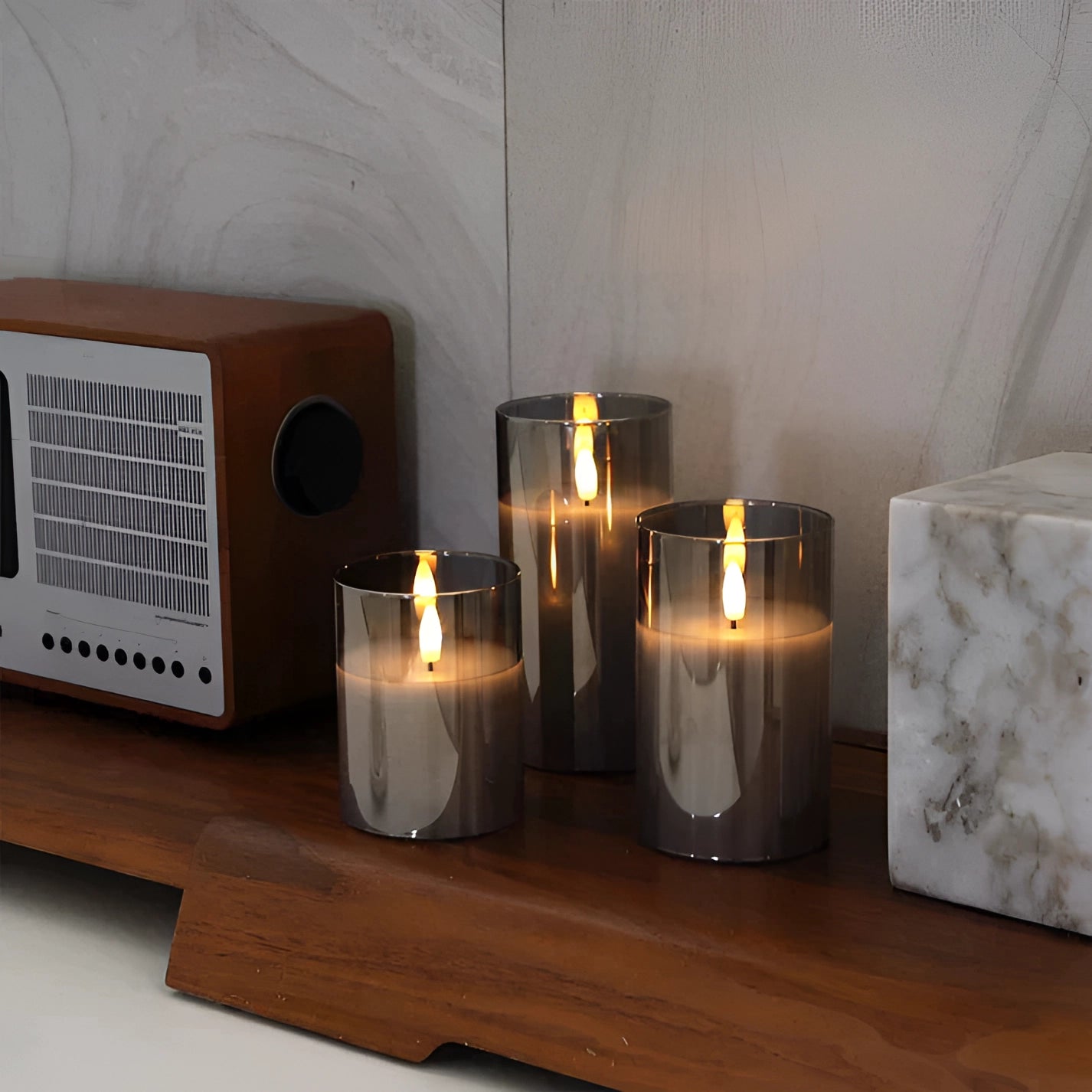 Decorative Flameless LED Candles Battery Operated Smokeless Flickering Warm White Candle Lights
