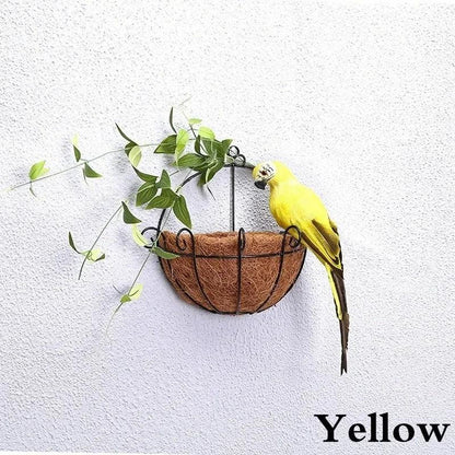 Decorative Hanging Parrot Bird Figurine Realistic Indoor and Outdoor Ornament
