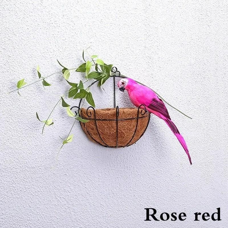 Decorative Hanging Parrot Bird Figurine Realistic Indoor and Outdoor Ornament