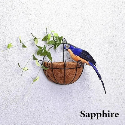 Decorative Hanging Parrot Bird Figurine Realistic Indoor and Outdoor Ornament