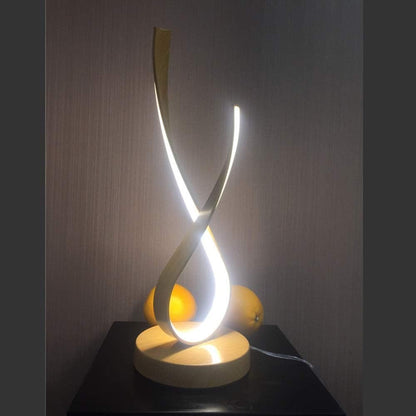 Decorative LED Table Lamp Wood Base Modern Elegant Design Bedside Desk Light