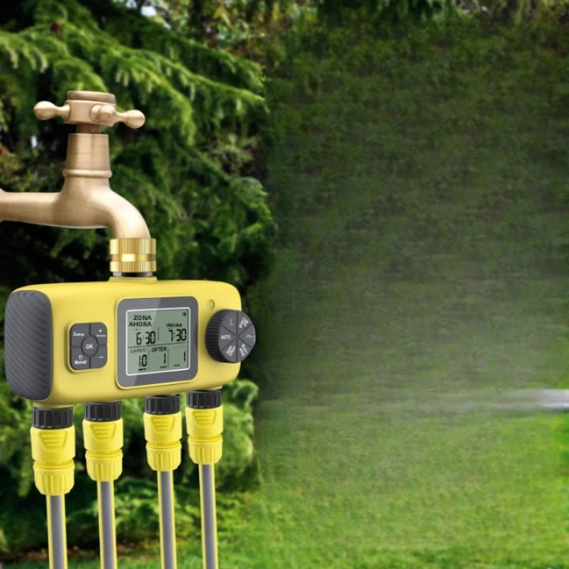 Digital 4-Zone Watering Timer LCD Display Smart Valve Irrigation Controller