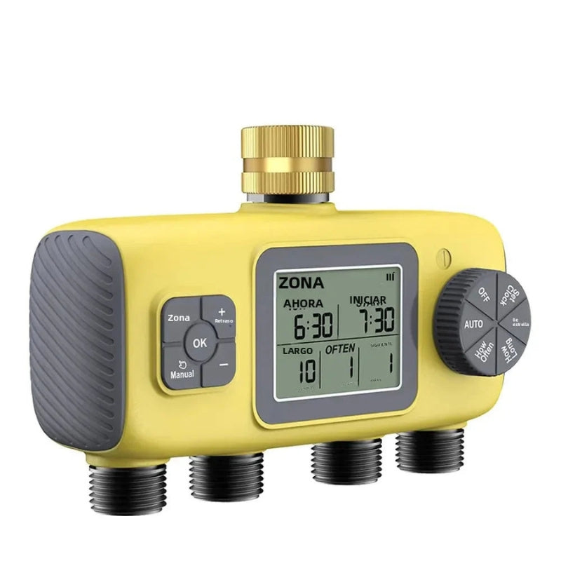 Digital 4-Zone Watering Timer LCD Display Smart Valve Irrigation Controller