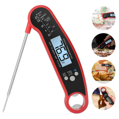 Digital Meat Thermometer Instant Read Waterproof Kitchen BBQ Thermometer Backlit Display