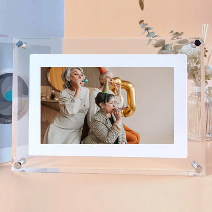 Digital Photo Frame for Photos and Videos with Easy File Upload