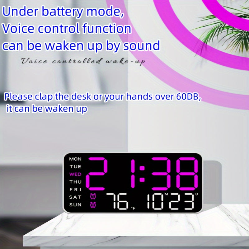 Digitix Digital Wall Clock Multifunction Electronic Display for Home