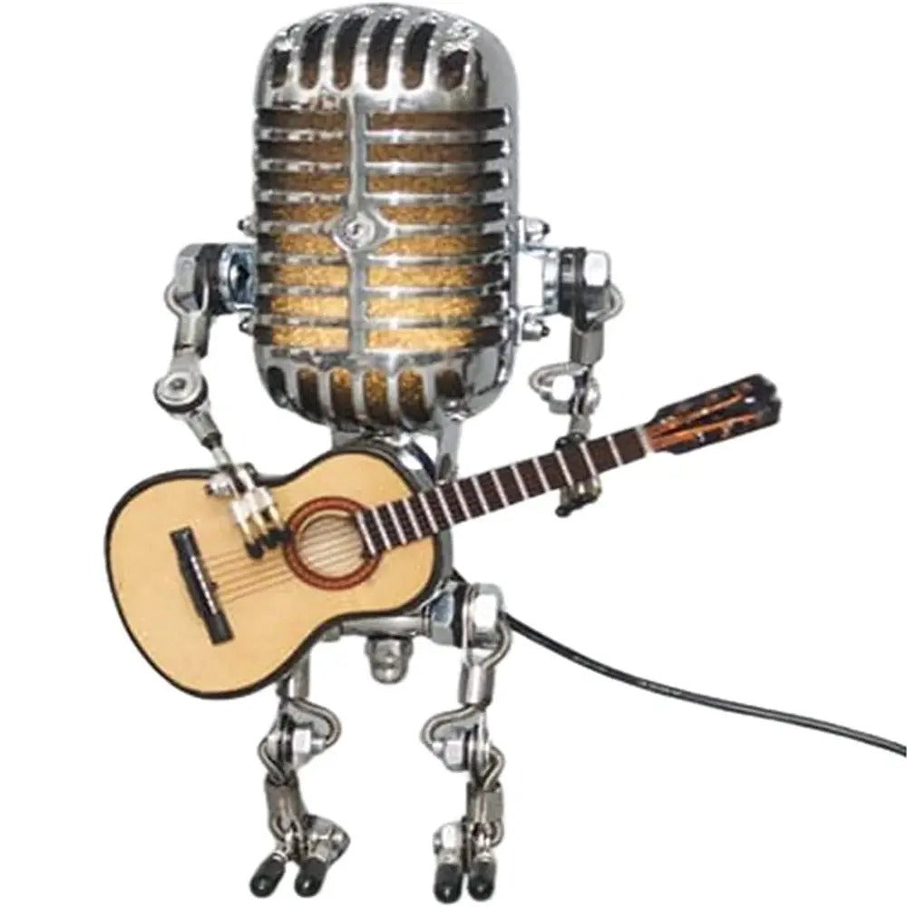 Dimmable Guitar Table Lamp Robot Style Decorative LED Desk Light