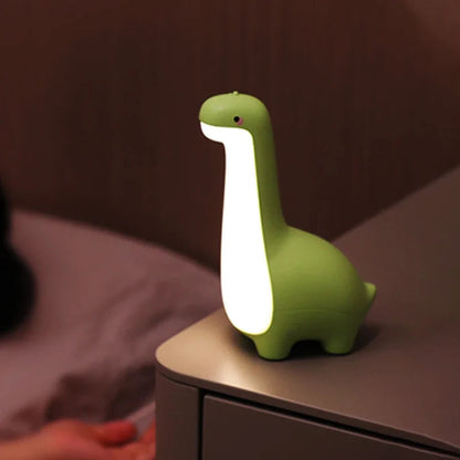Dinosaur LED Night Light USB Rechargeable Kids Bedside Lamp Soft Nursery Night Lamp