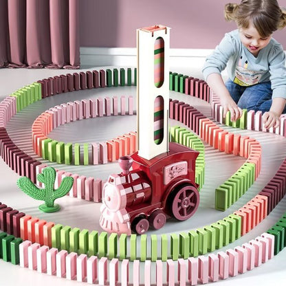 Domino Train Set Automatic Laying Toy Educational Building Game