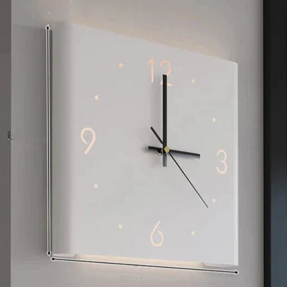 Double Sided Square Wall Clock Modern Decorative Indoor Outdoor