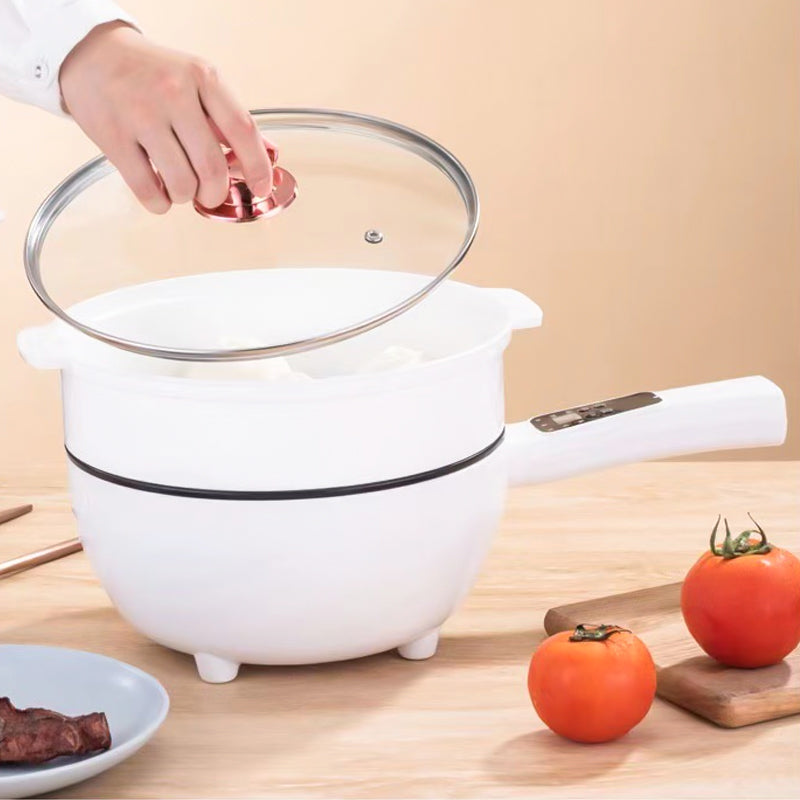 Electric Frying Pan for Cooking and Steaming Compact Multifunction Design