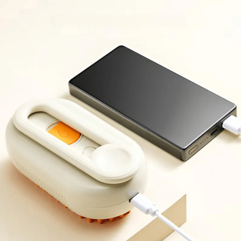 Electric Steam Brush for Pets with Spray and Massage Function
