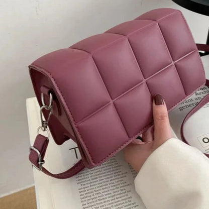 Elegant Crossbody Shoulder Bag Flap Closure Adjustable Strap Everyday Purse
