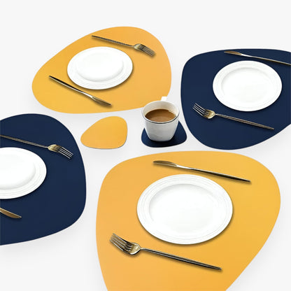 Elegant Durable Reversible Placemats Heat Resistant Non Slip Dining Table Mats
