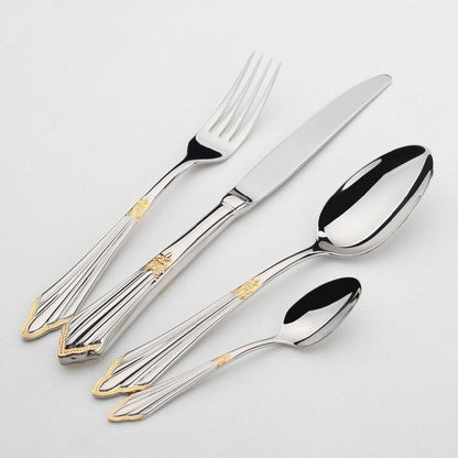 Elegant Handcrafted Cutlery Set Polished Finish Tableware Dining Utensils