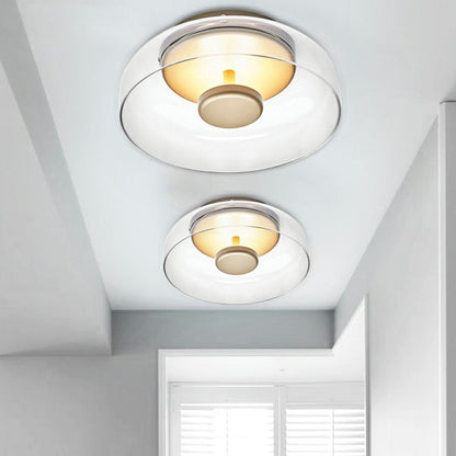 Elegant LED Glass Ceiling Light Modern Flush Mount Lighting