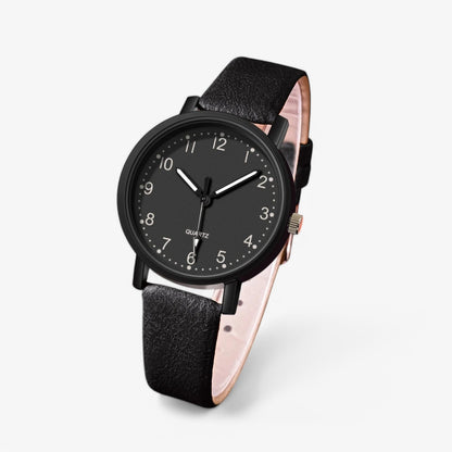 Elegant Women’s Watch with Round Dial and Classic Strap Luxury Style Wristwatch