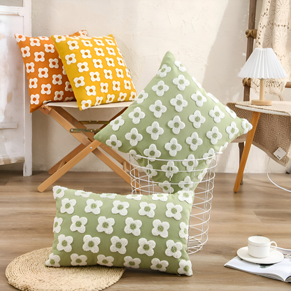 Embroidered Floral Cushion Covers Square and Rectangular Sofa Pillow Covers