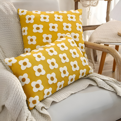 Embroidered Floral Cushion Covers Square and Rectangular Sofa Pillow Covers