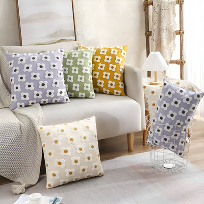 Embroidered Floral Cushion Covers Square and Rectangular Sofa Pillow Covers