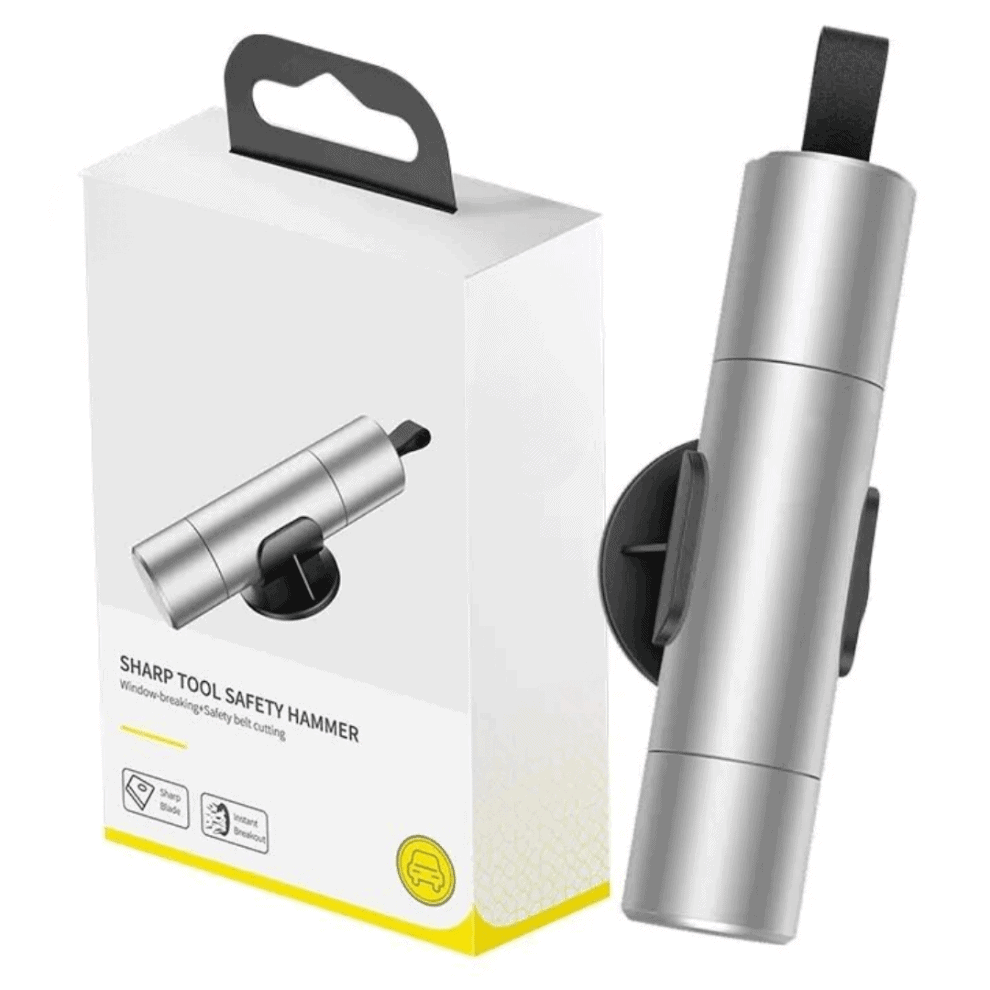 Emergency Car Safety Hammer with Seatbelt Cutter Compact Escape Tool