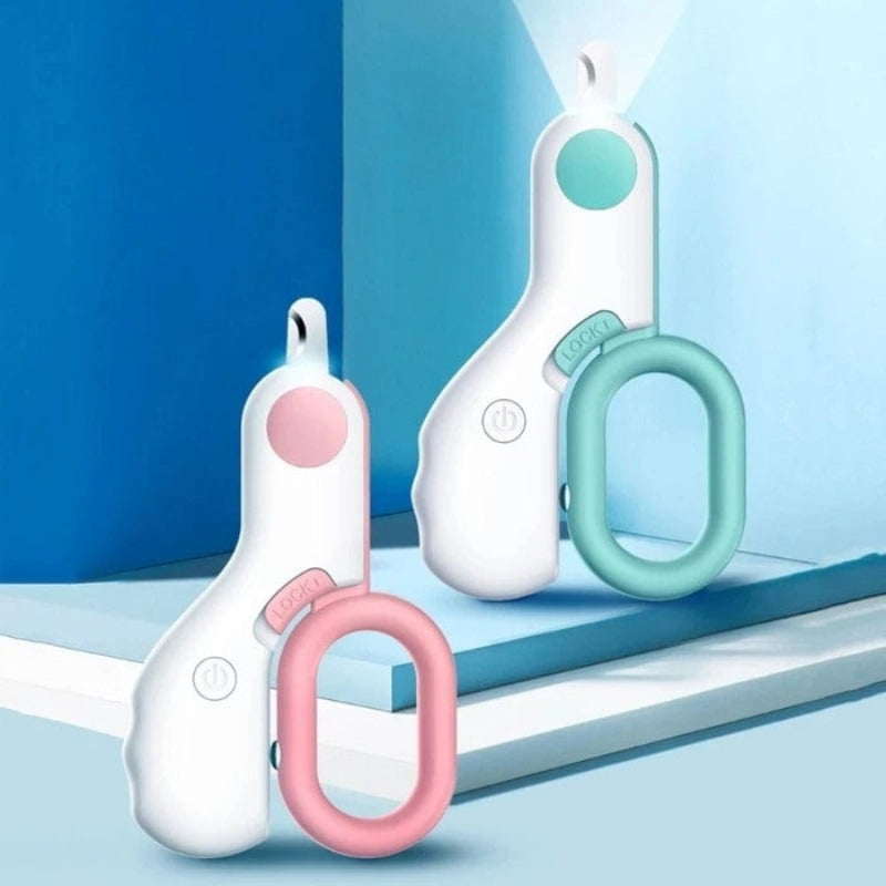 Ergonomic Dog Cat Nail Clipper with LED Light Precision Pet Grooming Tool