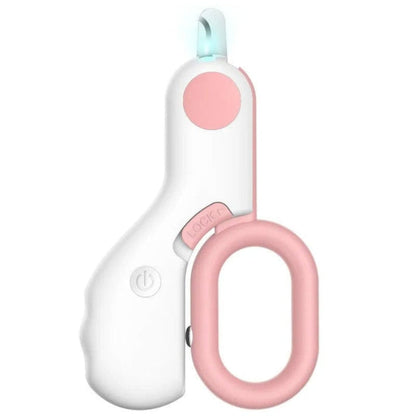 Ergonomic Dog Cat Nail Clipper with LED Light Precision Pet Grooming Tool