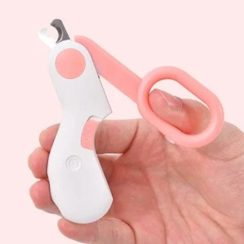 Ergonomic Dog Cat Nail Clipper with LED Light Precision Pet Grooming Tool