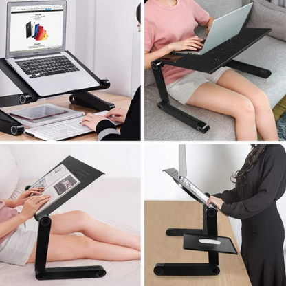 Ergonomic Laptop Stand 360 Degree Adjustable Foldable Portable Desk Riser