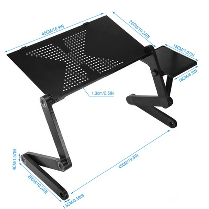 Ergonomic Laptop Stand 360 Degree Adjustable Foldable Portable Desk Riser