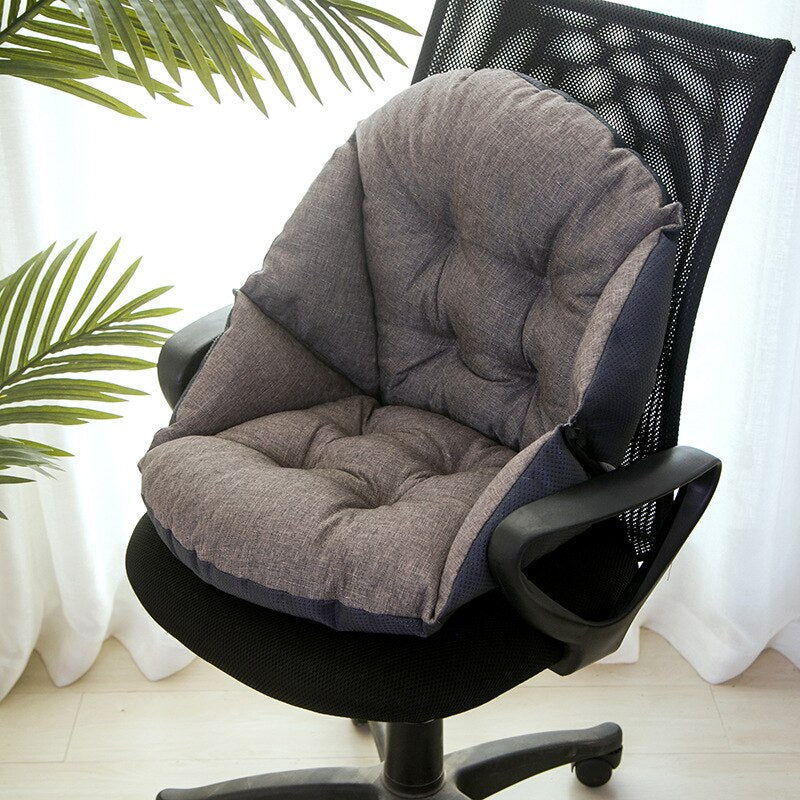 Ergonomic Seat Cushion Quilted Accent Non Slip Base Posture Support Chair Pad