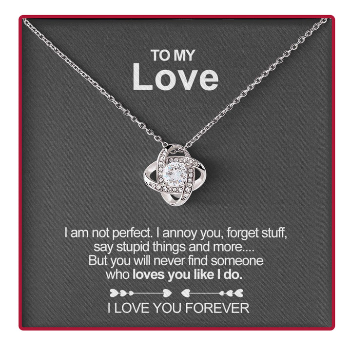 Eternal Flower Heart Necklace with 14K Chain Symbolic Gift for Your Loved One