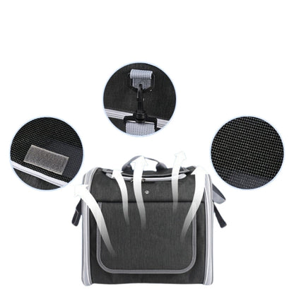 Expandable Pet Bike Basket with Side Windows Quick Release Mount