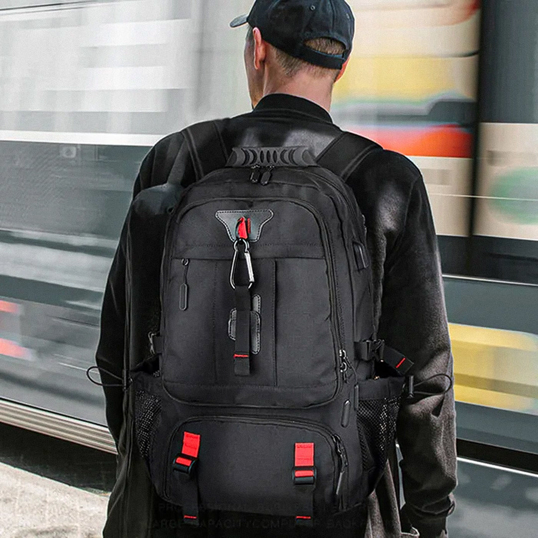 Expandable Travel Backpack Large Capacity Waterproof Laptop Backpack with USB Charging Port