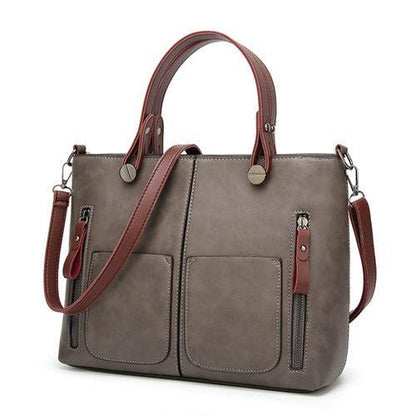 Facover – Women's Vintage PU Leather Shoulder Bag with Adjustable Crossbody Strap