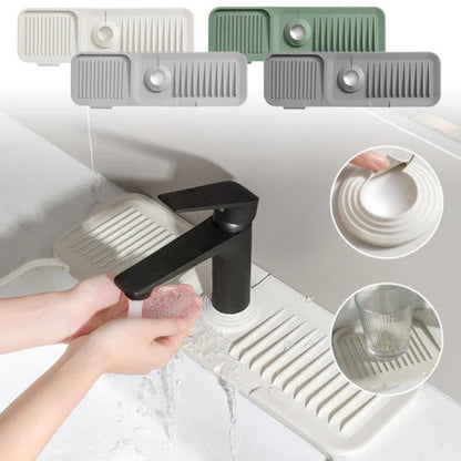 Faucet Splash Guard Sink Drying Mat Quick Dry Kitchen Counter Protector Bathroom