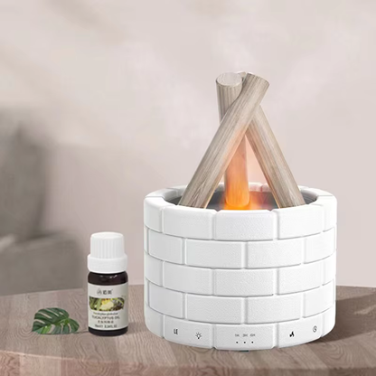 Flame Effect Essential Oil Diffuser with Remote Control Aromatherapy Humidifier